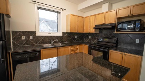 202-8 Prestwick Pond Terrace Se, Calgary, AB - Indoor Photo Showing Kitchen With Double Sink