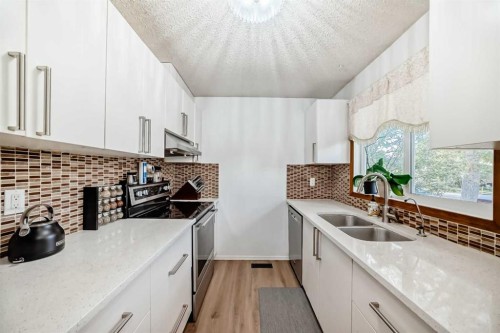 13 Brentwood Drive, Strathmore, AB - Indoor Photo Showing Kitchen With Double Sink With Upgraded Kitchen