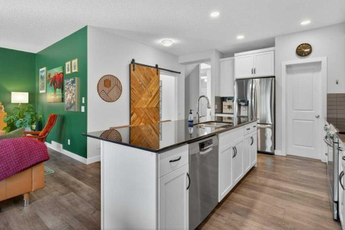 1091 Brightoncrest Green Se, Calgary, AB - Indoor Photo Showing Kitchen With Upgraded Kitchen