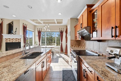 7 Panatella Close Nw, Calgary, AB - Indoor Photo Showing Kitchen With Double Sink With Upgraded Kitchen