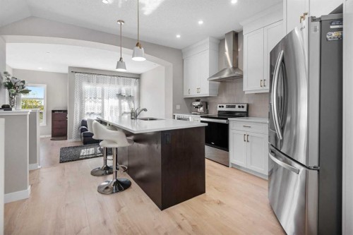 44 Calhoun Common Ne, Calgary, AB - Indoor Photo Showing Kitchen With Stainless Steel Kitchen With Upgraded Kitchen