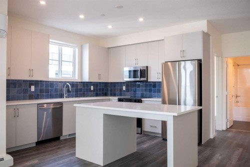 2310-740 Legacy Village Road Se, Calgary, AB - Indoor Photo Showing Kitchen With Stainless Steel Kitchen With Upgraded Kitchen
