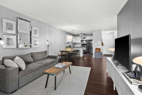 205-1001 68 Avenue Sw, Calgary, AB - Indoor Photo Showing Living Room