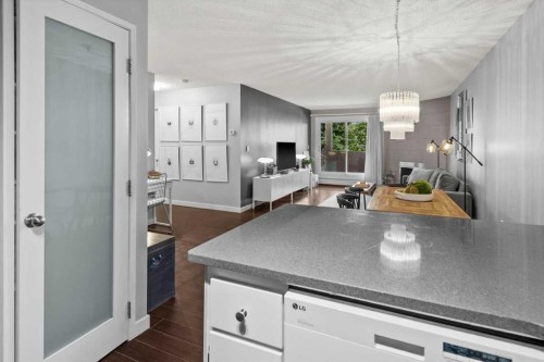 205-1001 68 Avenue Sw, Calgary, AB - Indoor Photo Showing Kitchen