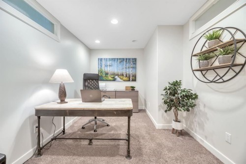 47 Cranleigh Green Se, Calgary, AB - Indoor Photo Showing Office