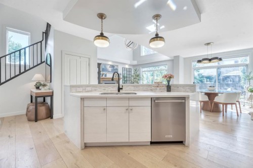 47 Cranleigh Green Se, Calgary, AB - Indoor Photo Showing Kitchen With Double Sink