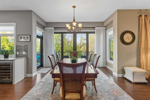 41 Evergreen Mount Sw, Calgary, AB - Indoor Photo Showing Dining Room