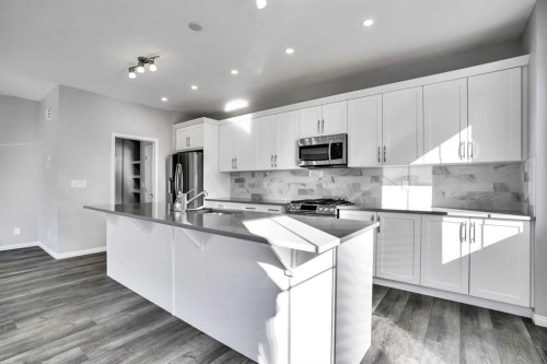 64 Carrington Crescent Nw, Calgary, AB - Indoor Photo Showing Kitchen With Upgraded Kitchen