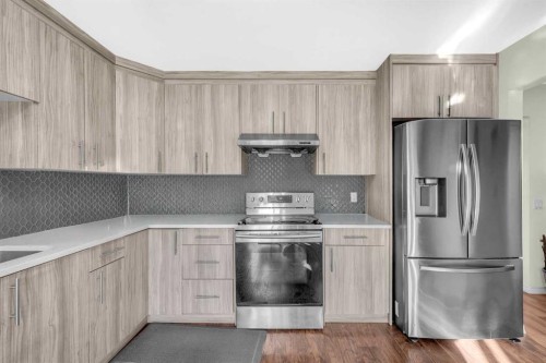 1019 Falworth Road Ne, Calgary, AB - Indoor Photo Showing Kitchen With Stainless Steel Kitchen