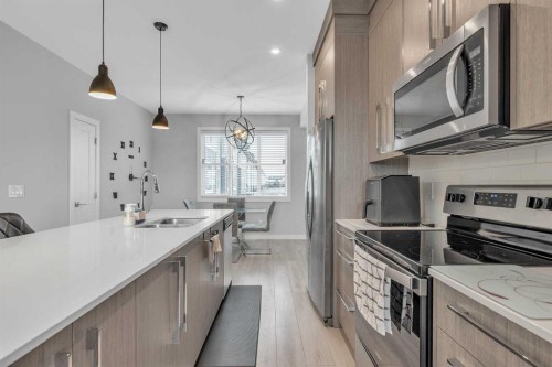 1713 Cornerstone Boulevard Ne, Calgary, AB - Indoor Photo Showing Kitchen With Upgraded Kitchen