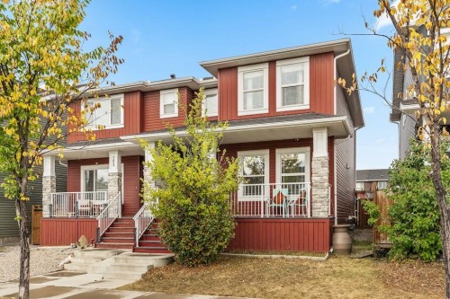 286 Redstone Drive Ne, Calgary, AB - Outdoor With Deck Patio Veranda With Facade
