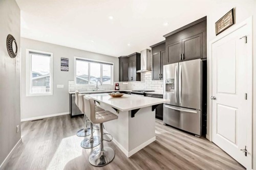 868 West Lakeview Drive, Chestermere, AB - Indoor Photo Showing Kitchen With Stainless Steel Kitchen With Upgraded Kitchen