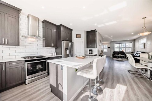 868 West Lakeview Drive, Chestermere, AB - Indoor Photo Showing Kitchen With Stainless Steel Kitchen With Upgraded Kitchen