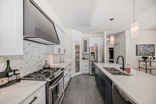 3002 18 Street Sw, Calgary, AB - Indoor Photo Showing Kitchen With Double Sink With Upgraded Kitchen