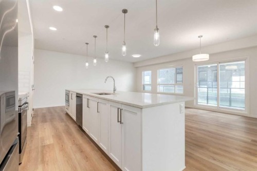 4104-20295 Seton Way Se, Calgary, AB - Indoor Photo Showing Kitchen With Upgraded Kitchen