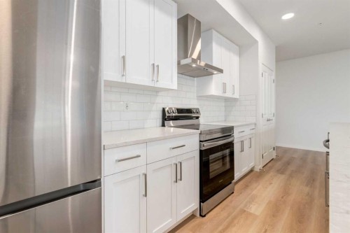 4104-20295 Seton Way Se, Calgary, AB - Indoor Photo Showing Kitchen With Upgraded Kitchen