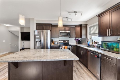 803 Redstone View Ne, Calgary, AB - Indoor Photo Showing Kitchen With Upgraded Kitchen