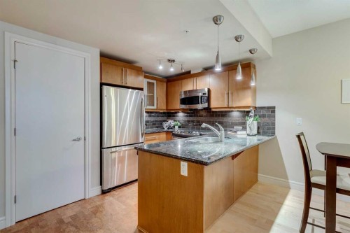 206-817 15 Avenue Sw, Calgary, AB - Indoor Photo Showing Kitchen