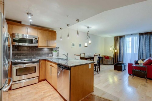 206-817 15 Avenue Sw, Calgary, AB - Indoor Photo Showing Kitchen