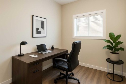 33 Silverado Crest Bay Sw, Calgary, AB - Indoor Photo Showing Office