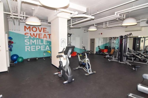 310-20 Mahogany Mews Se, Calgary, AB - Indoor Photo Showing Gym Room