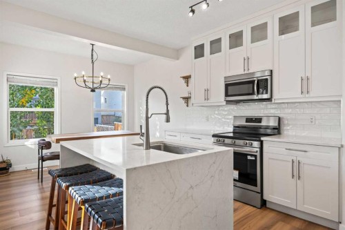 366 Bridleridge View Sw, Calgary, AB - Indoor Photo Showing Kitchen With Upgraded Kitchen