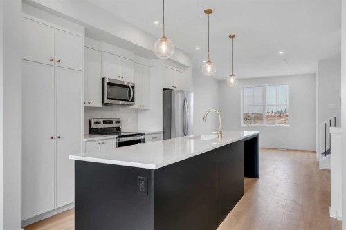 1497 Rangeview Drive Se, Calgary, AB - Indoor Photo Showing Kitchen With Upgraded Kitchen