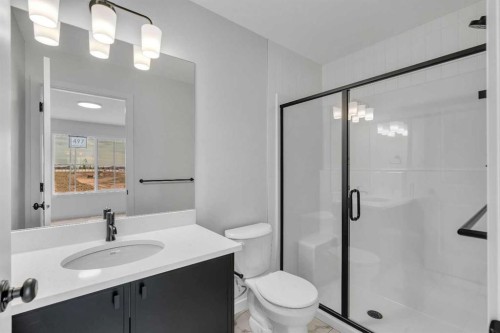1497 Rangeview Drive Se, Calgary, AB - Indoor Photo Showing Bathroom