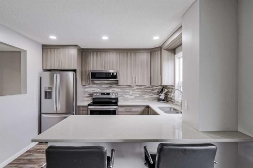 4108 Marlborough Drive Ne, Calgary, AB - Indoor Photo Showing Kitchen With Double Sink With Upgraded Kitchen