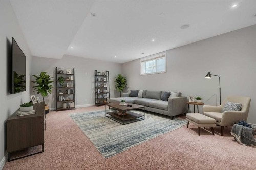 7418 36 Avenue Nw, Calgary, AB - Indoor Photo Showing Living Room