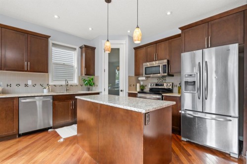 2938 Chinook Winds Drive Sw, Airdrie, AB - Indoor Photo Showing Kitchen With Stainless Steel Kitchen
