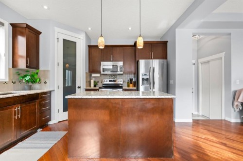 2938 Chinook Winds Drive Sw, Airdrie, AB - Indoor Photo Showing Kitchen With Stainless Steel Kitchen