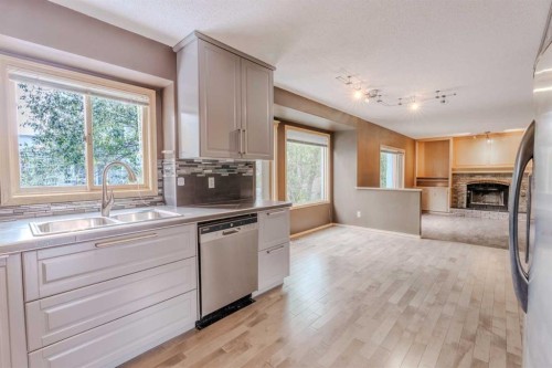 135 Canterbury Court Sw, Calgary, AB - Indoor Photo Showing Kitchen With Double Sink