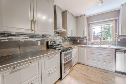 135 Canterbury Court Sw, Calgary, AB - Indoor Photo Showing Kitchen With Upgraded Kitchen