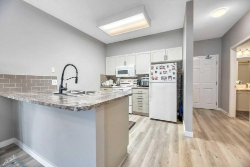 102-3 Parklane Way, Strathmore, AB - Indoor Photo Showing Kitchen With Double Sink