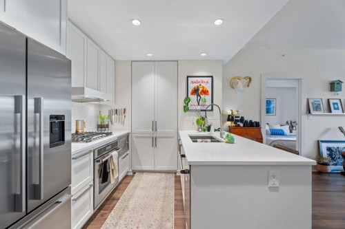 315-46 9 Street Ne, Calgary, AB - Indoor Photo Showing Kitchen With Double Sink With Upgraded Kitchen