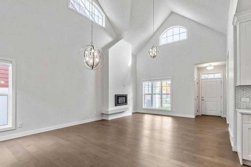 54 Drake Landing Square, Okotoks, AB - Indoor With Fireplace