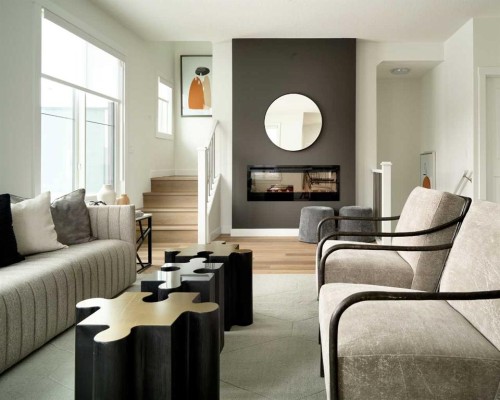 1001-60 Howse Lane Ne, Calgary, AB - Indoor Photo Showing Living Room With Fireplace