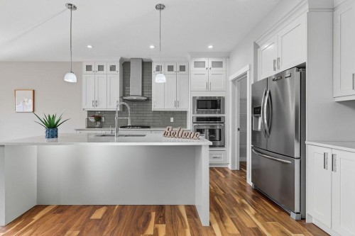 240 Nolanhurst Crescent Nw, Calgary, AB - Indoor Photo Showing Kitchen With Stainless Steel Kitchen With Upgraded Kitchen