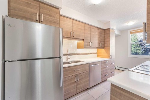 305-605 14 Avenue Sw, Calgary, AB - Indoor Photo Showing Kitchen With Double Sink