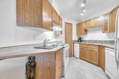 308-11 Somervale View Sw, Calgary, AB - Indoor Photo Showing Kitchen With Double Sink