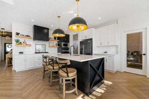 159 Brander Avenue, Langdon, AB - Indoor Photo Showing Kitchen With Upgraded Kitchen