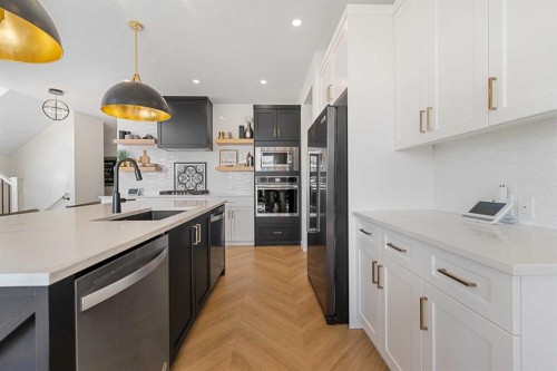 159 Brander Avenue, Langdon, AB - Indoor Photo Showing Kitchen With Upgraded Kitchen