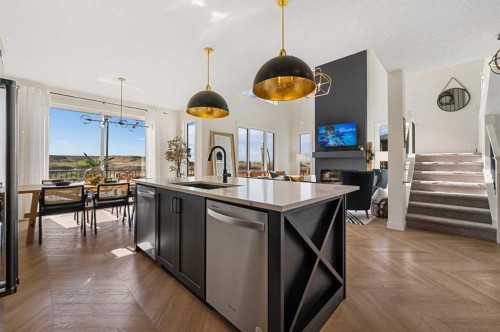 159 Brander Avenue, Langdon, AB - Indoor Photo Showing Kitchen With Upgraded Kitchen