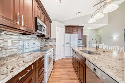 191 West Springs Close Sw, Calgary, AB - Indoor Photo Showing Kitchen With Upgraded Kitchen