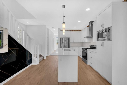 61 Savanna Place Ne, Calgary, AB - Indoor Photo Showing Kitchen With Upgraded Kitchen