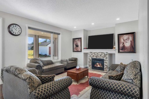 77 Taralea Green Ne, Calgary, AB - Indoor Photo Showing Living Room With Fireplace