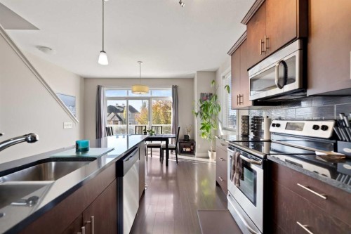 126 Skyview Ranch Road Ne, Calgary, AB - Indoor Photo Showing Kitchen With Double Sink