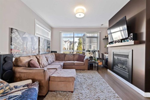 126 Skyview Ranch Road Ne, Calgary, AB - Indoor Photo Showing Living Room With Fireplace
