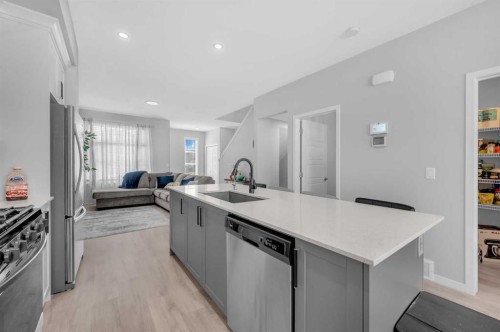 220 Cornerstone Grove Ne, Calgary, AB - Indoor Photo Showing Kitchen With Stainless Steel Kitchen With Upgraded Kitchen